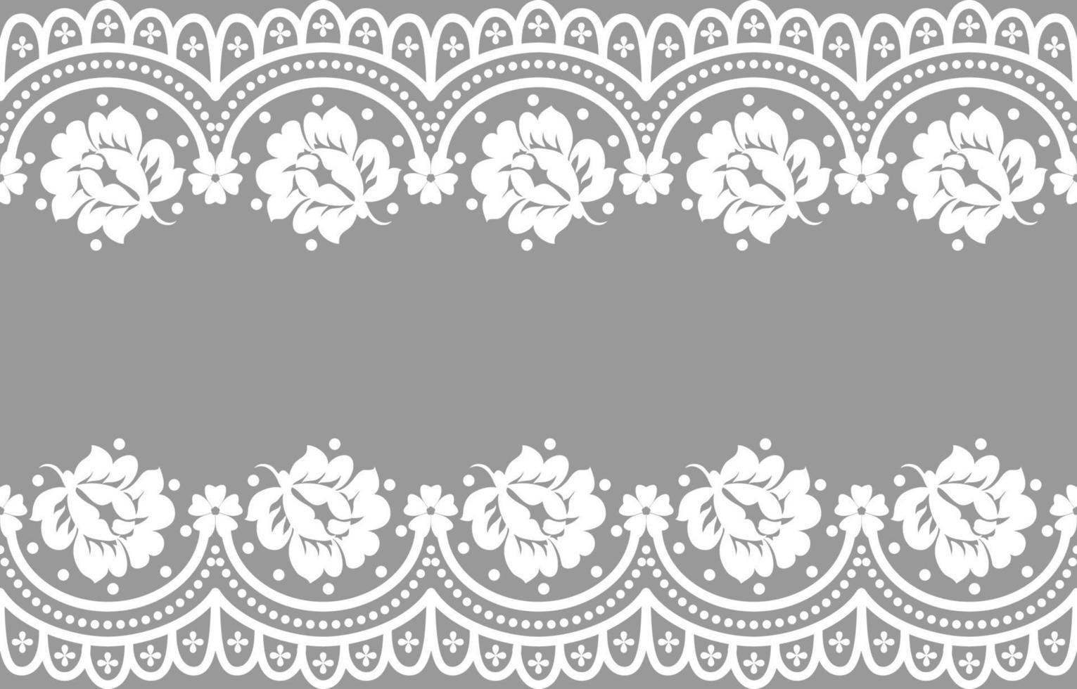 Seamless lace pattern, flower vintage vector background.