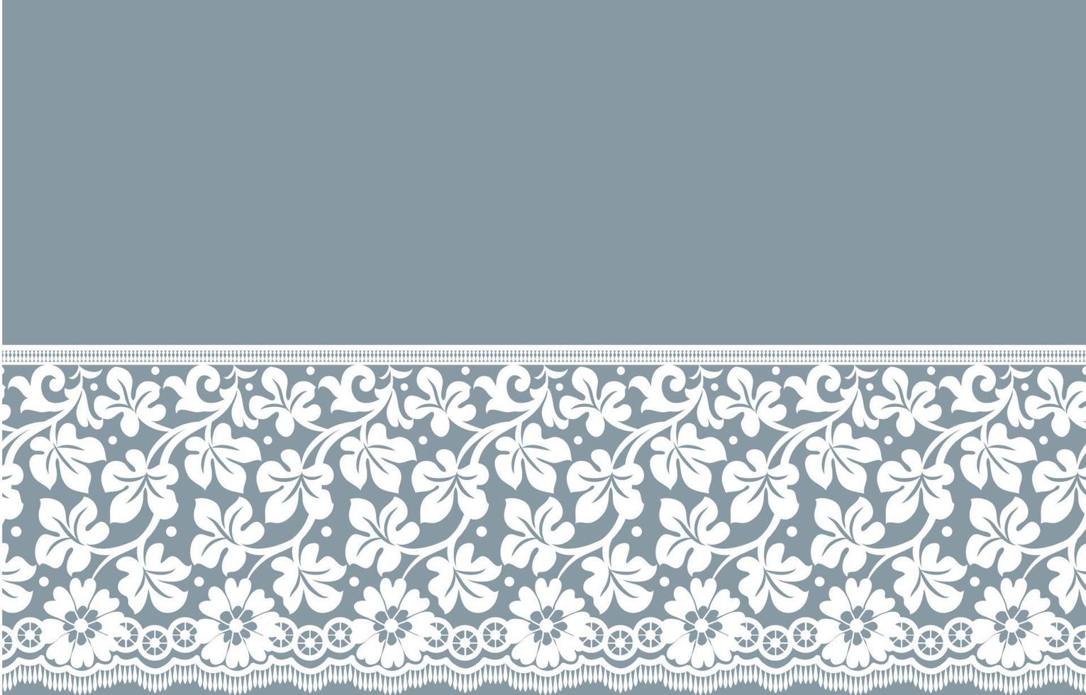 Seamless lace pattern, flower vintage vector background.