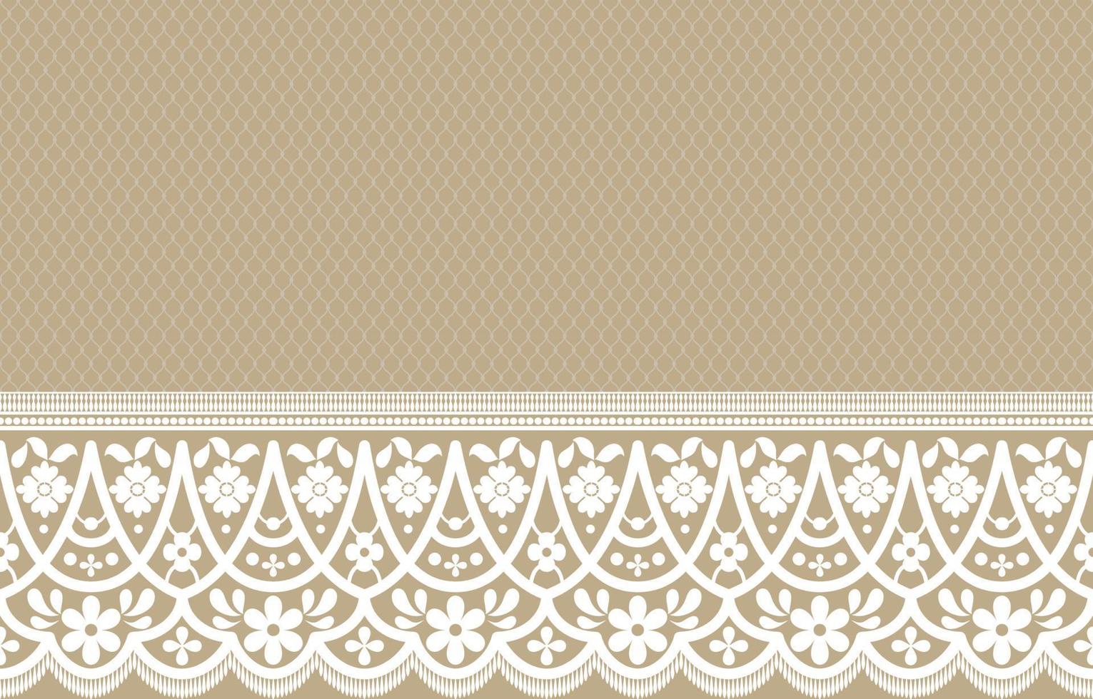 Seamless lace pattern, flower vintage vector background.