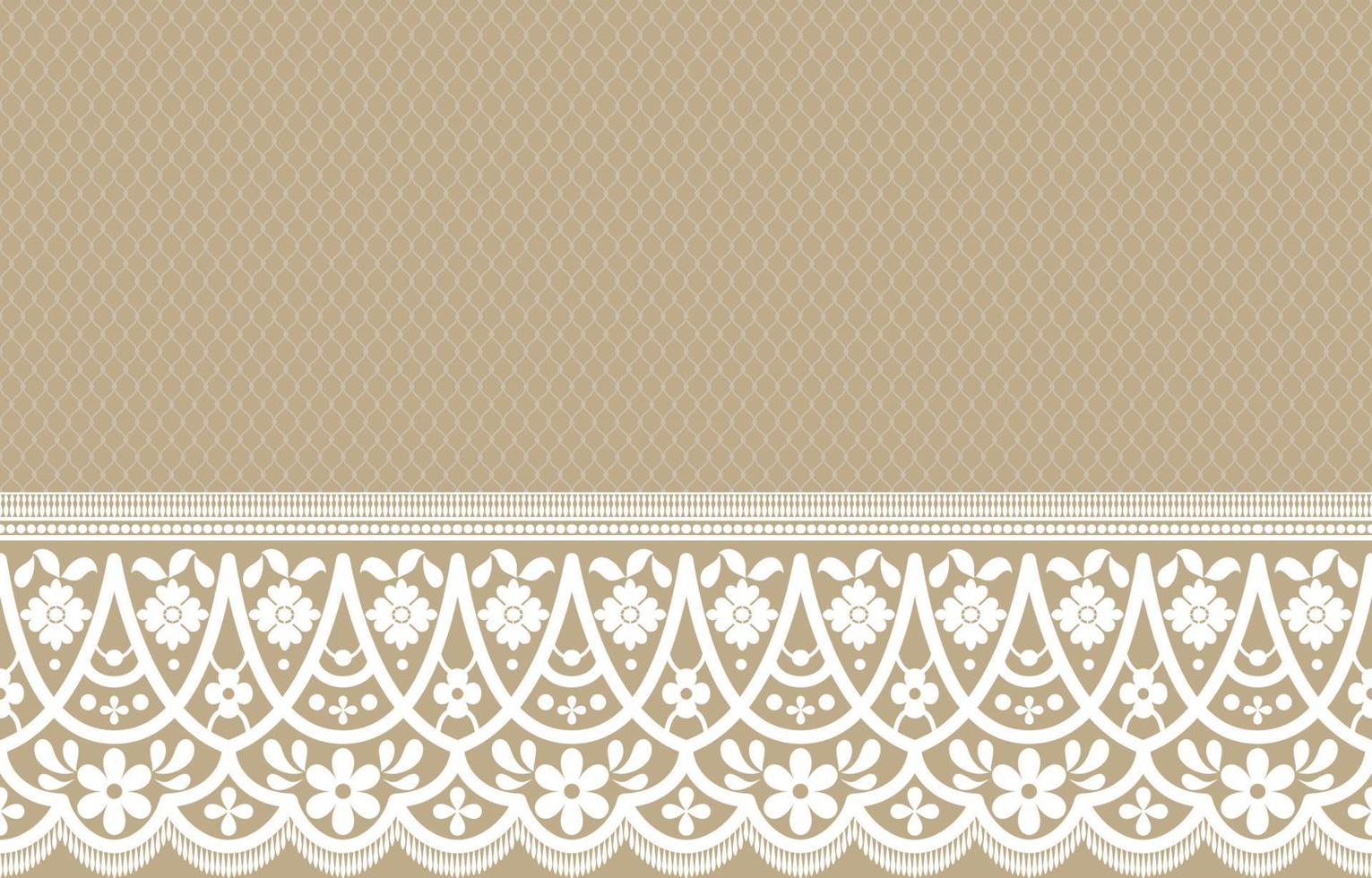 Seamless lace pattern, flower vintage vector background.