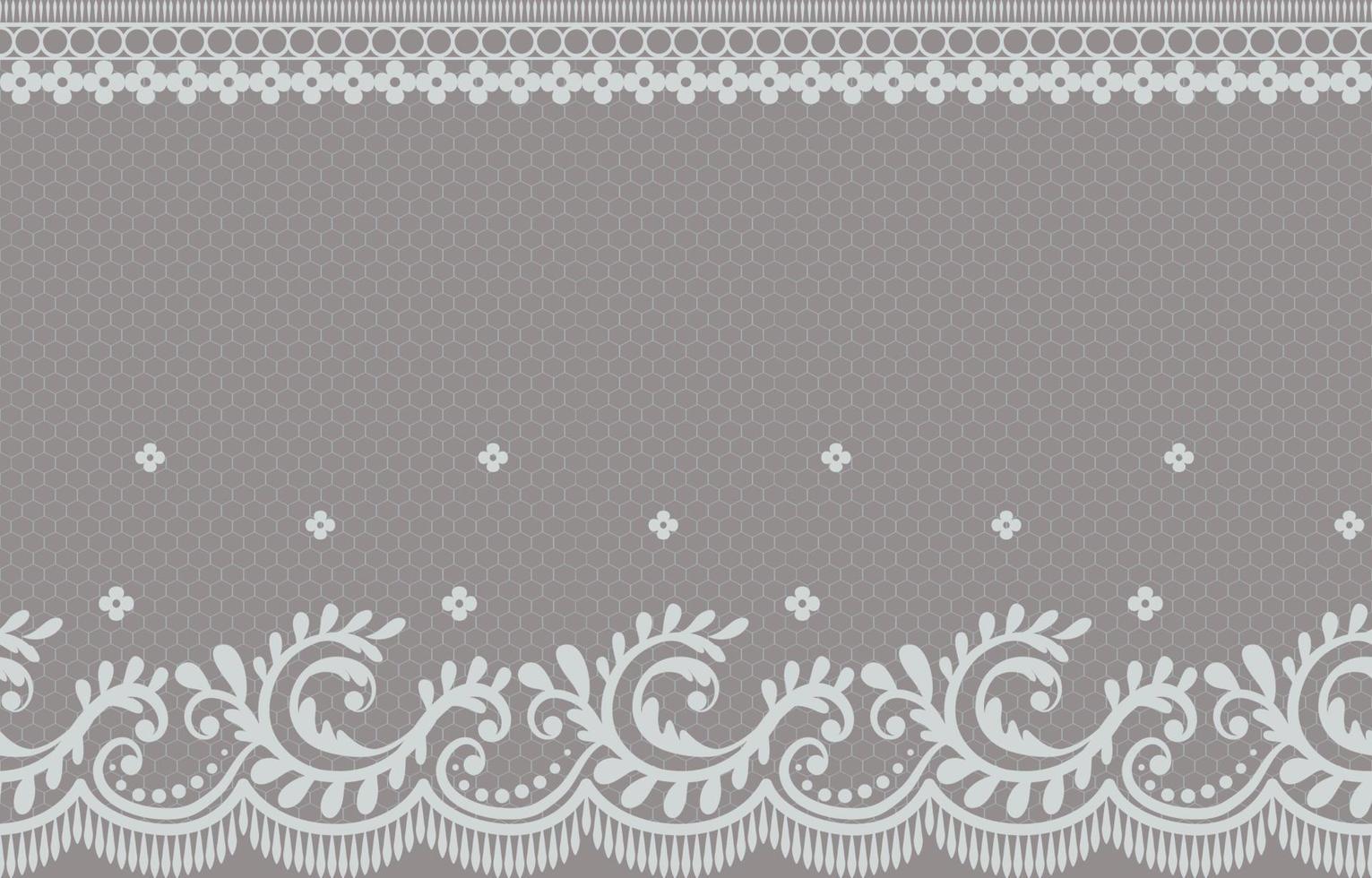 Seamless lace pattern, flower vintage vector background.