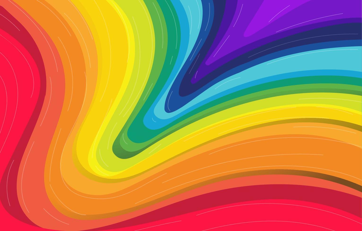 la ola pop del arcoiris vector