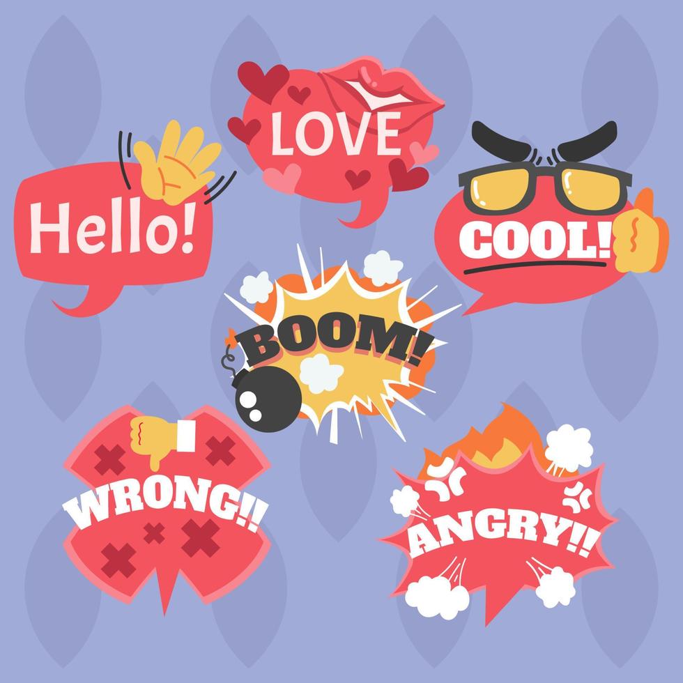 Expressive Chat Balloon vector