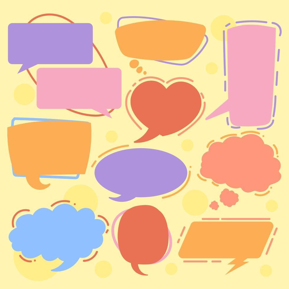 Chat Balloon Simple Colorful vector