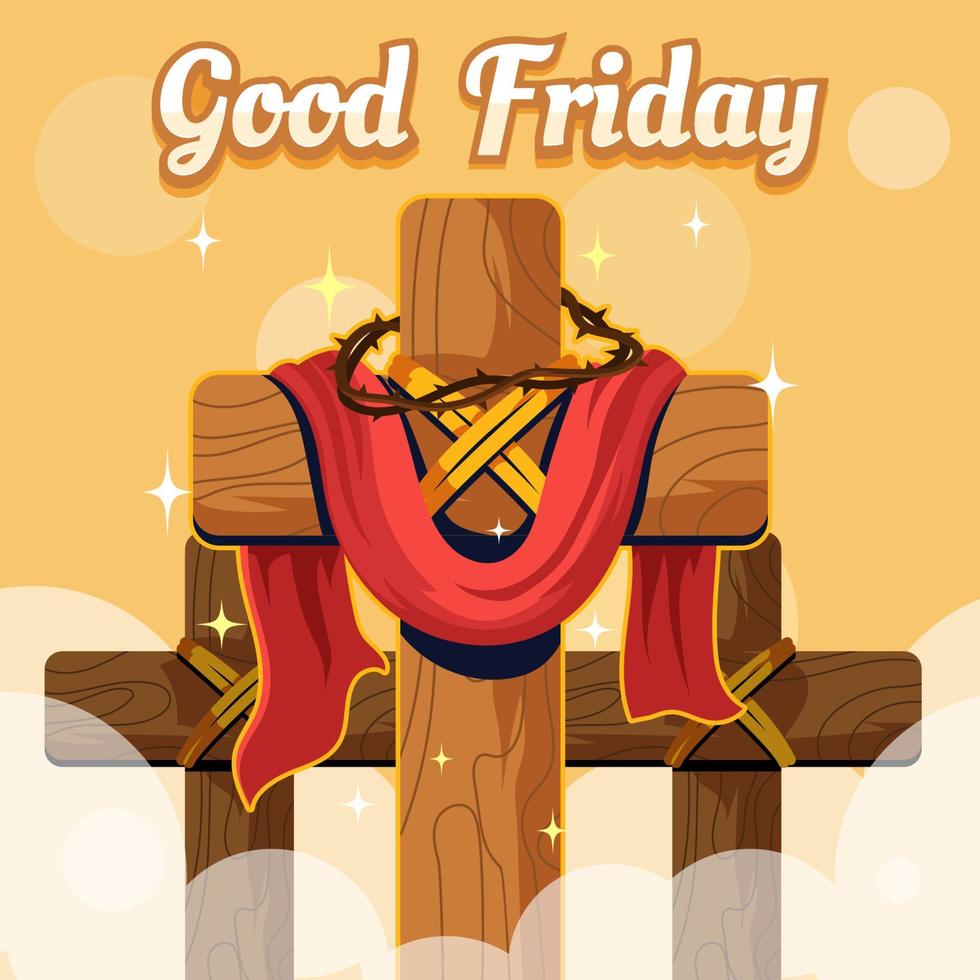 Celebrating Good Friday Cross Concept vector