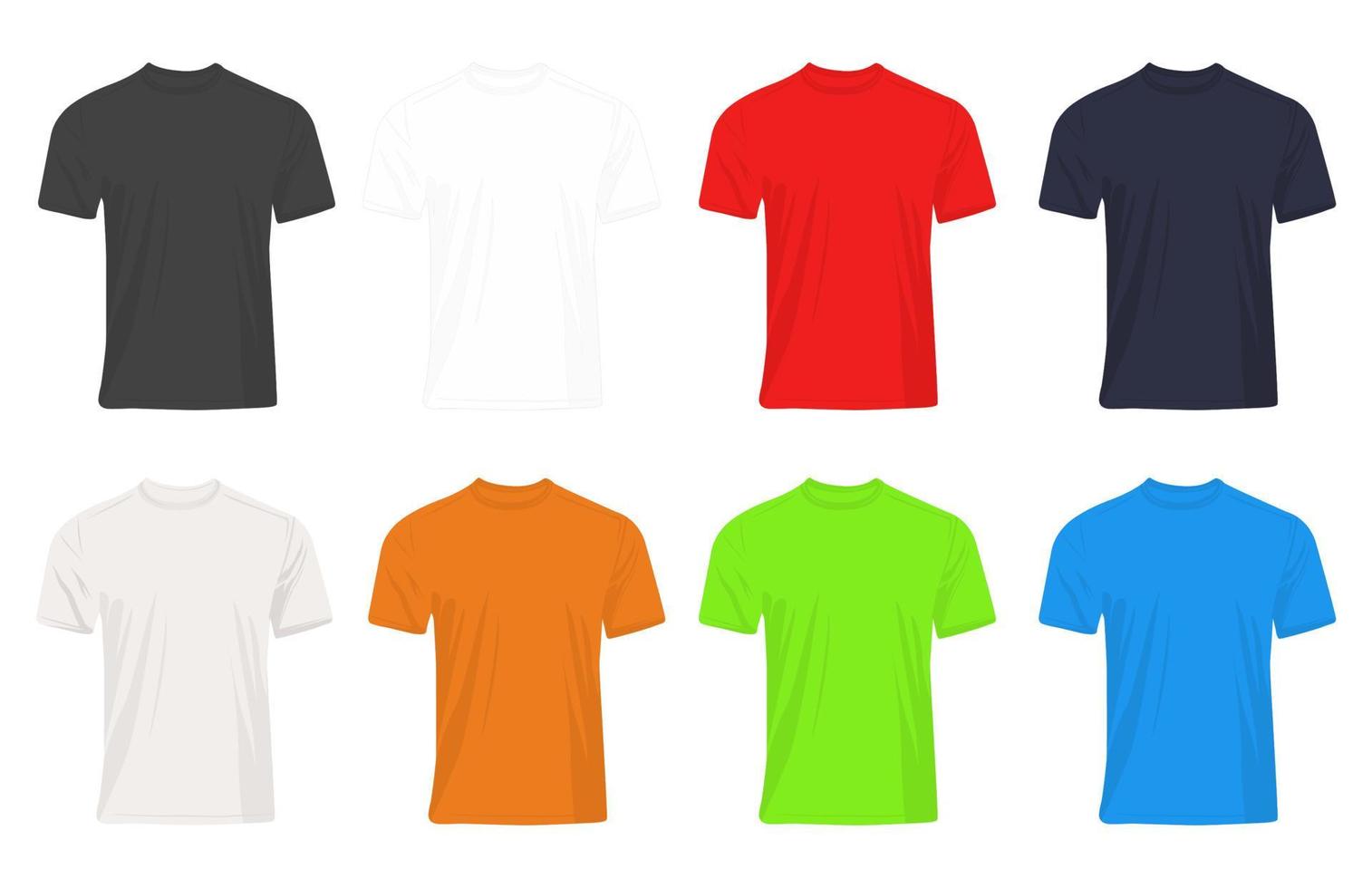 Mockup Tshirt Realistic Color... vector