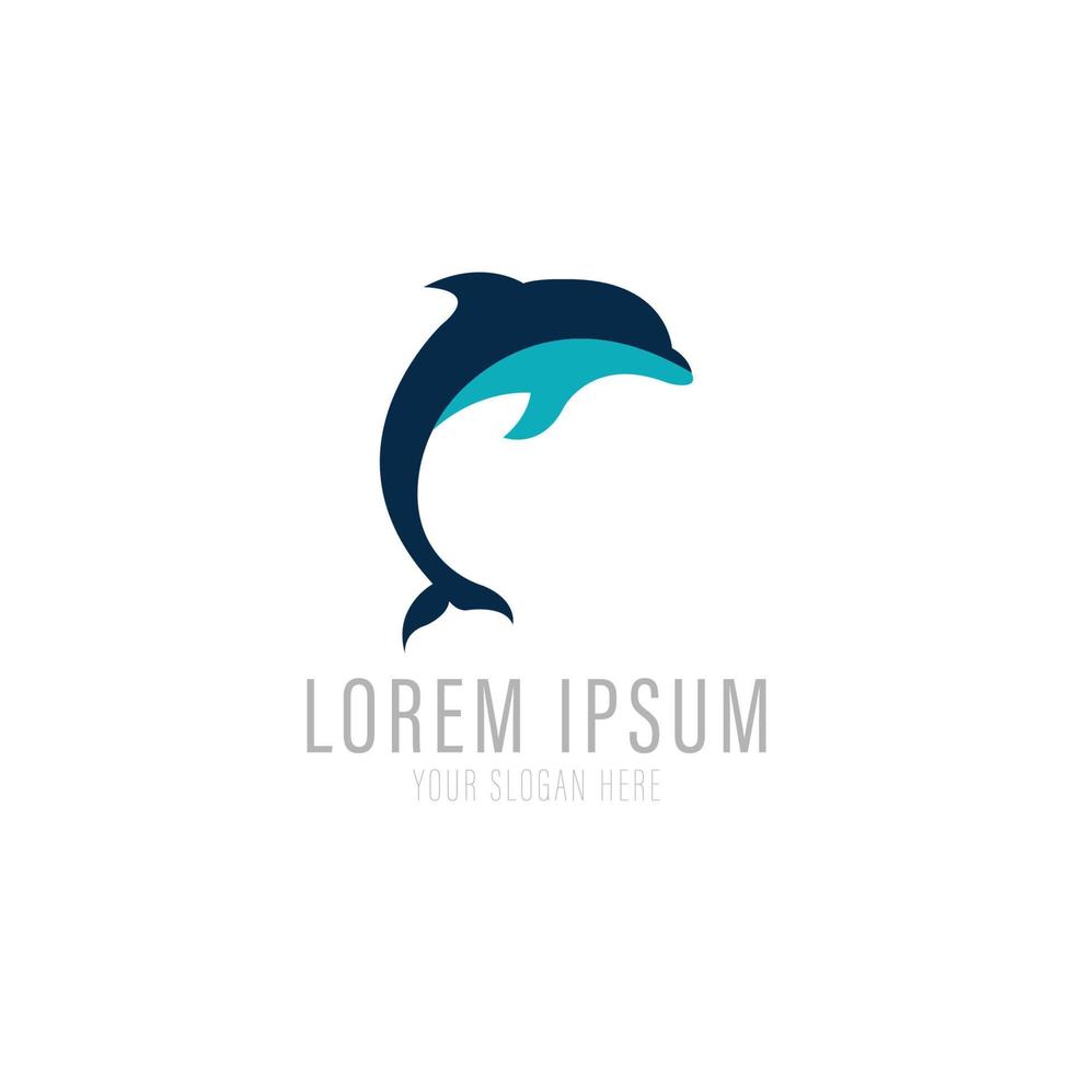 diseño de logo de delfines vector