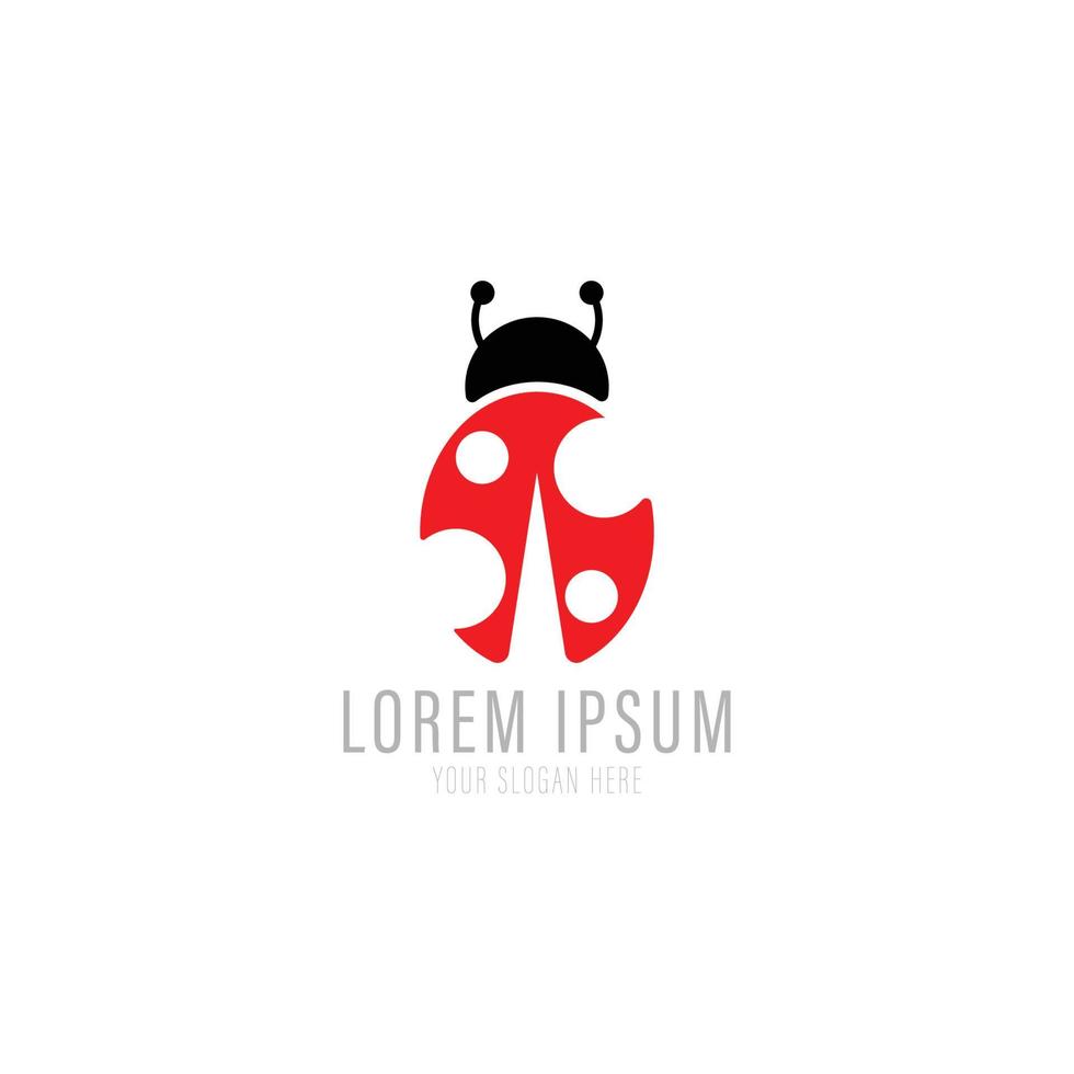 Ladybug logo design inspiration vector