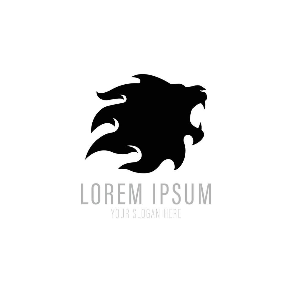 Lion head logo icon vector