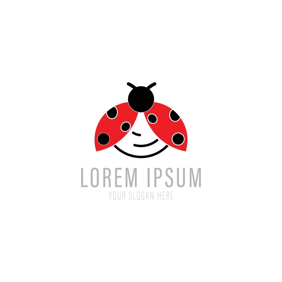 Ladybug logo design inspiration vector