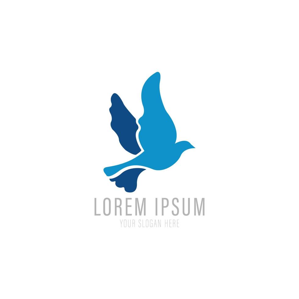 Dove bird logo vector. vector