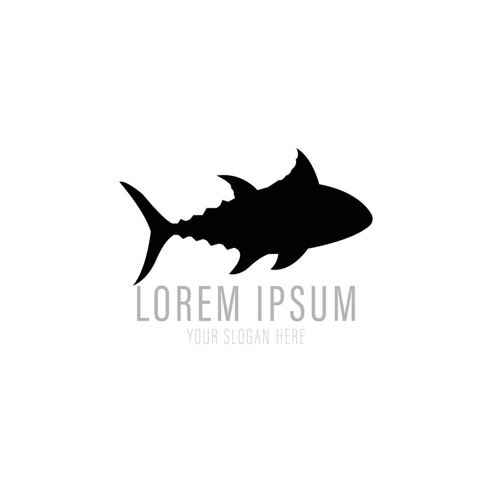 Fish icon illustration simple design element vector logo template