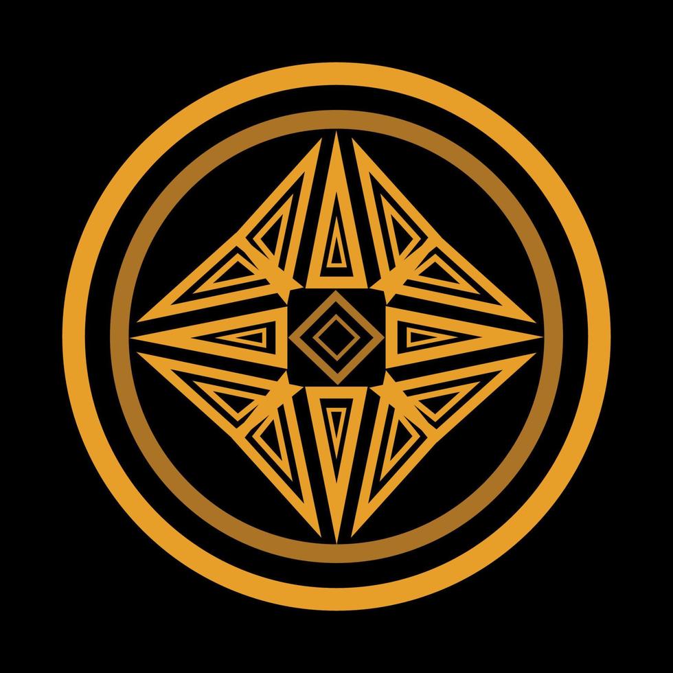 Magic runes  Mystical geometry sign  Alchemy mystical symbol vector