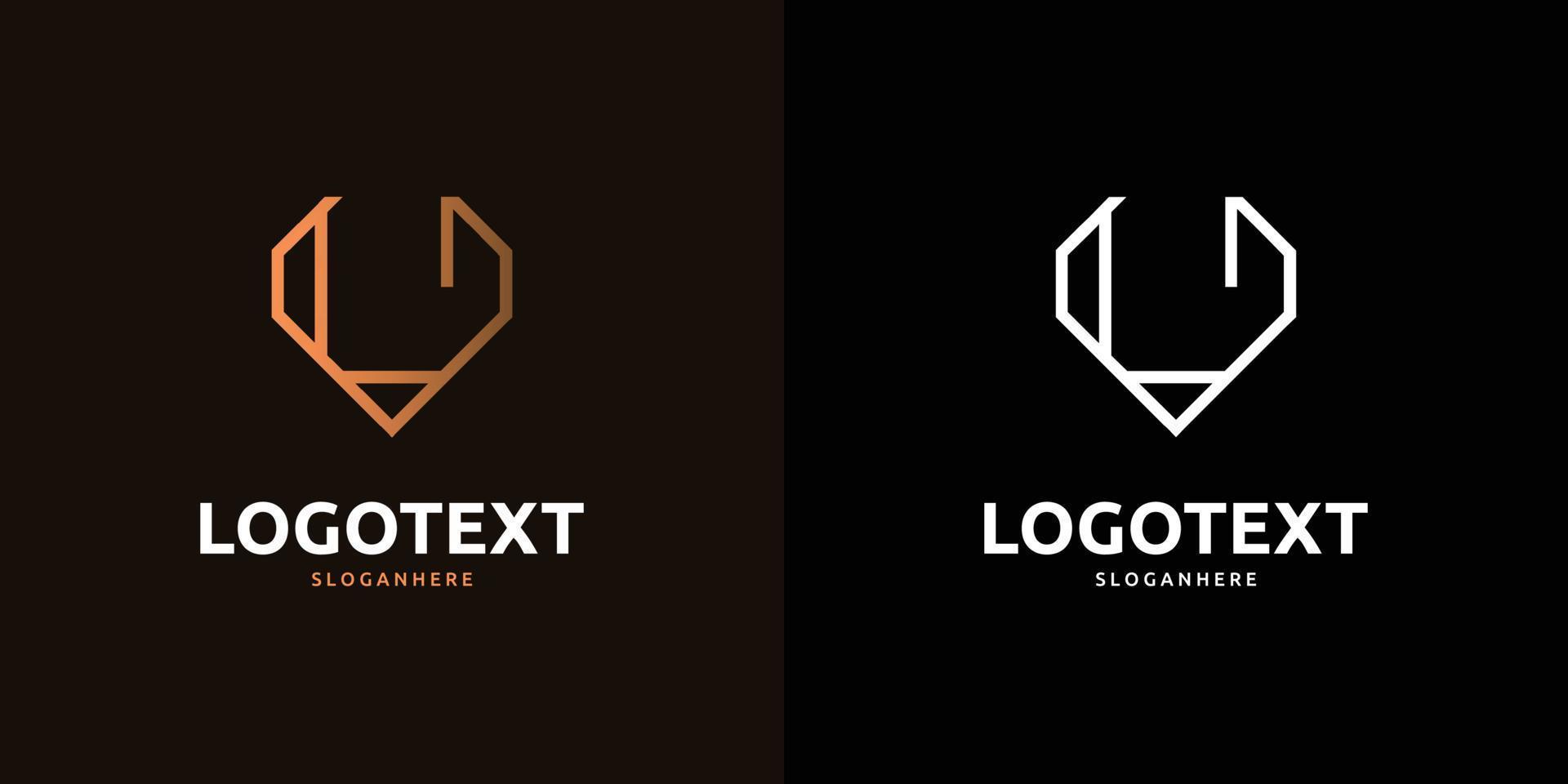 Diseño abstracto del logotipo dorado con letra v sobre fondo de color oscuro, logotipo del alfabeto v vector