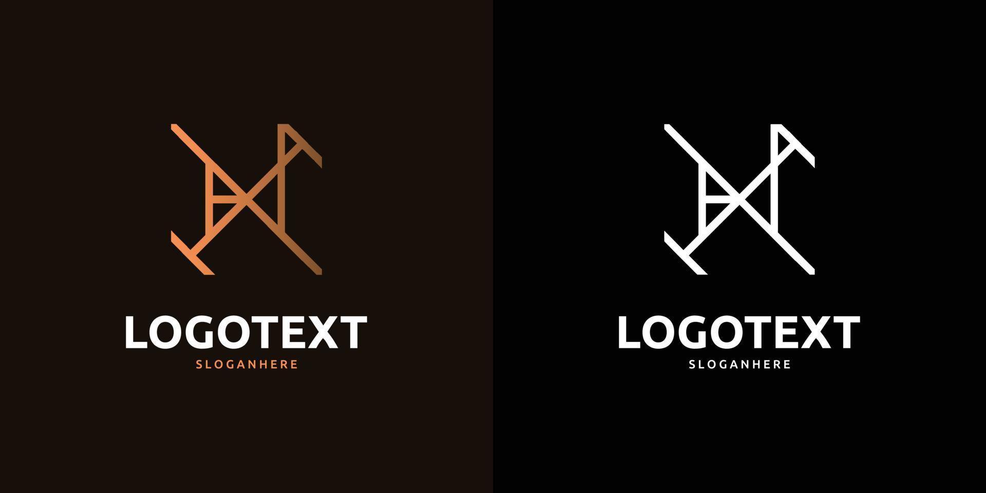 X letter golden logo abstract design on dark color background, X alphabet logo vector