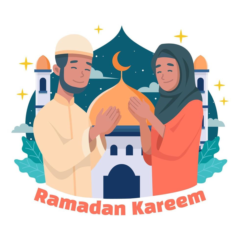 Celebrate Ramadan Month Concept vector