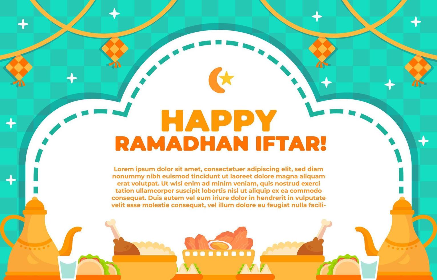 Colorful Ramadan Iftar Background vector