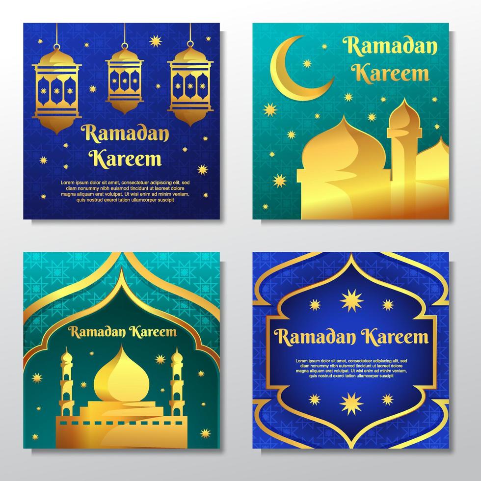 Ramadan Month Element Social Media Post vector