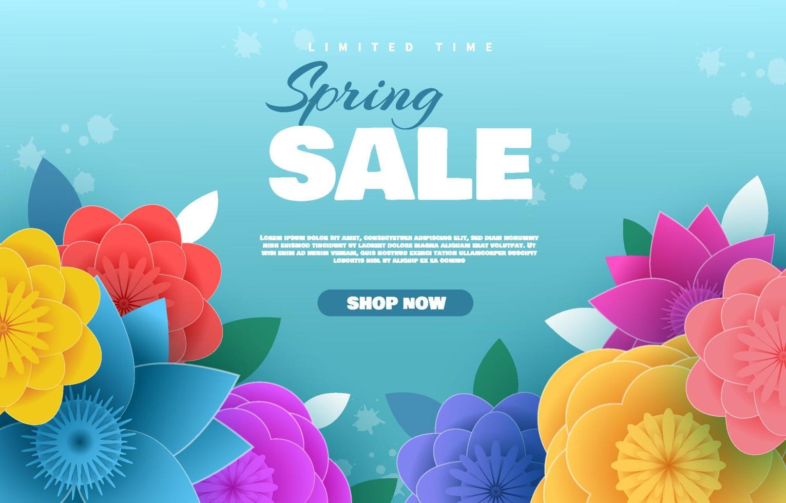 Limited Spring Sale Background vector