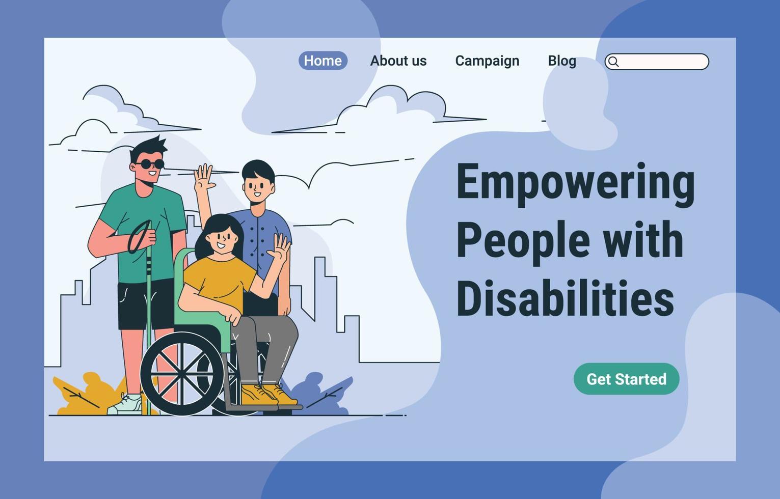 People with Disabilities Awareness Campaign Background vector