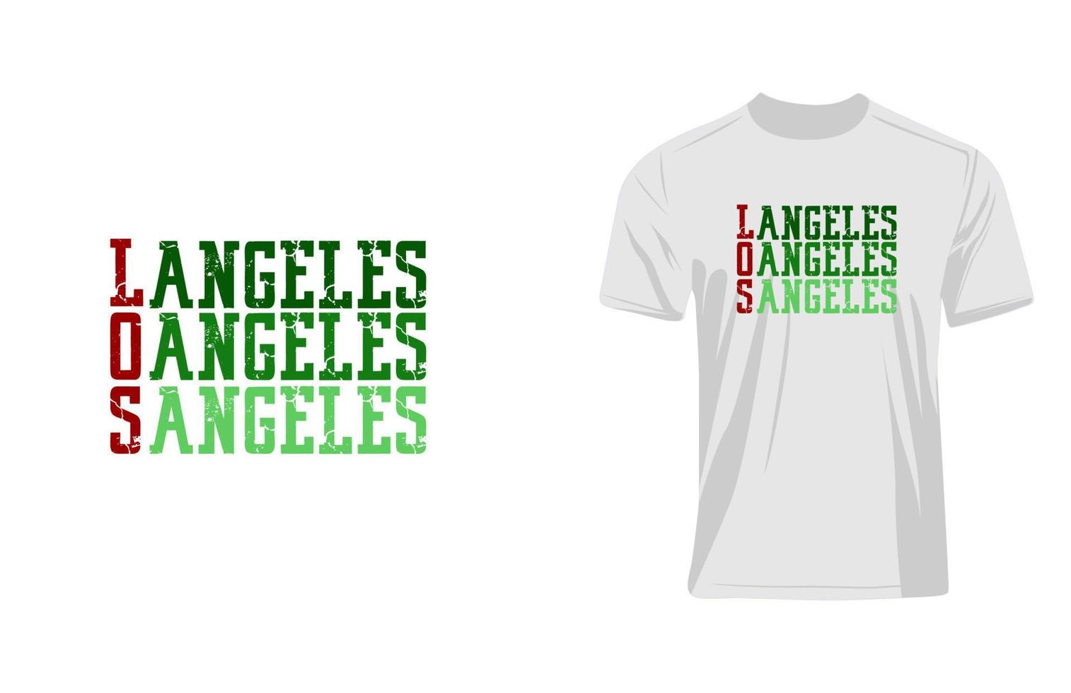 Tee Graphic Typography LOS AN... vector