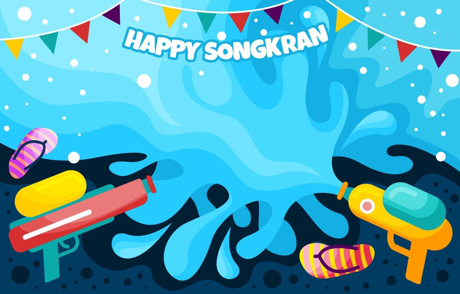 Colorful Happy Songkran Festival Concept vector