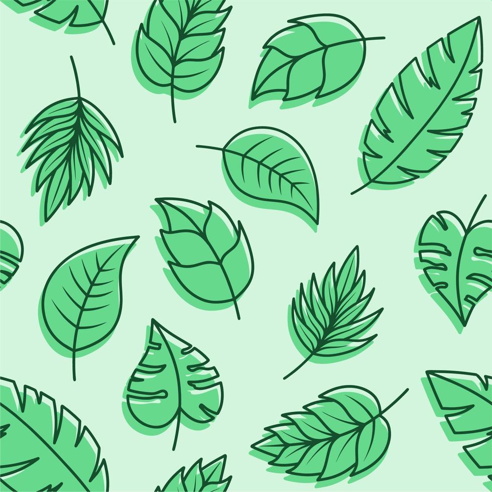 Nature Background. Tropical Leaves Pattern. Nature Light Green leaves Wallpaper Free vector