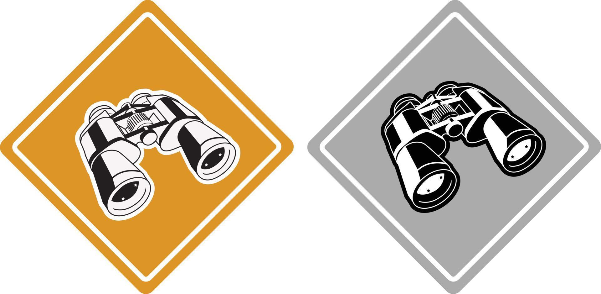 Stargazing sign - Binoculars vector