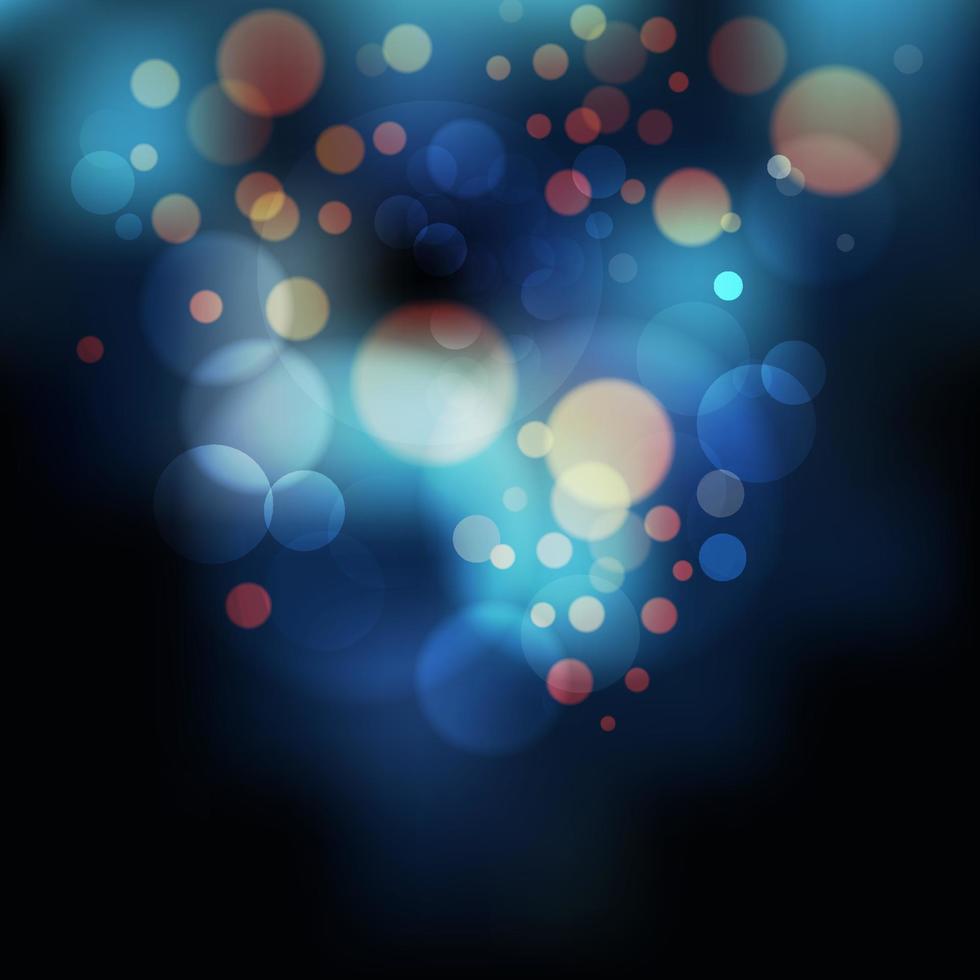 Blue and Orange Blurred Bokeh Backgroun vector