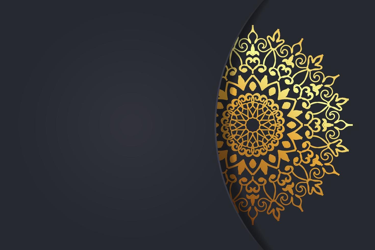 Luxurty mandala style golden pattern background. vector