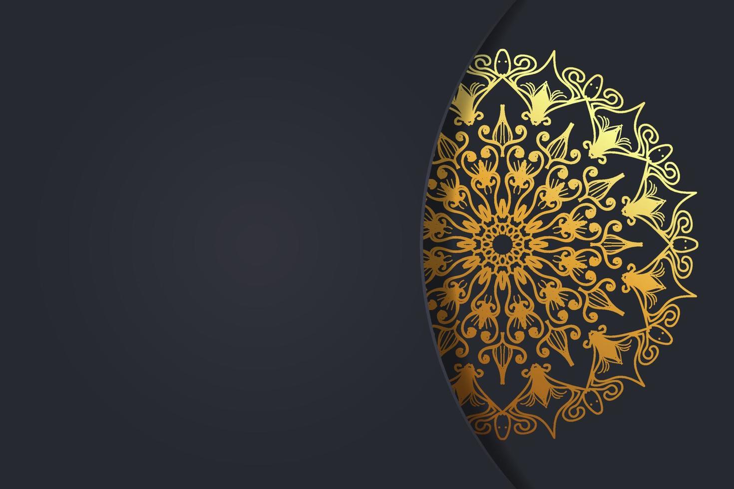 Luxurty mandala style golden pattern background. vector
