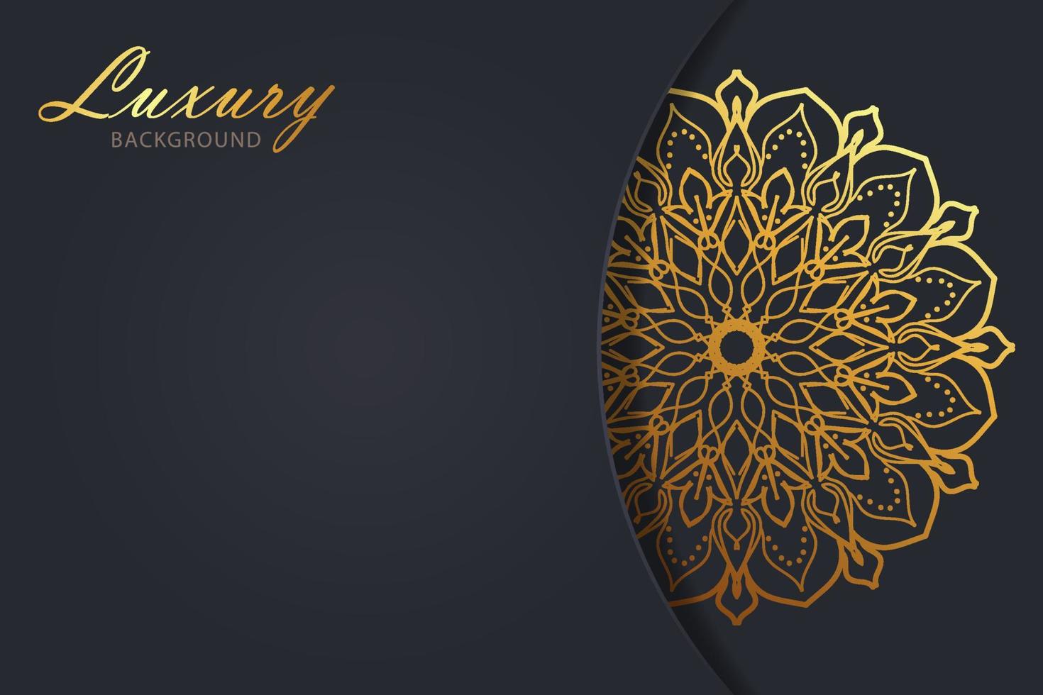 Luxurty mandala style golden pattern background. vector