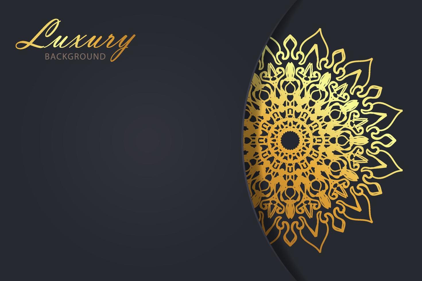 Luxurty mandala style golden pattern background. vector