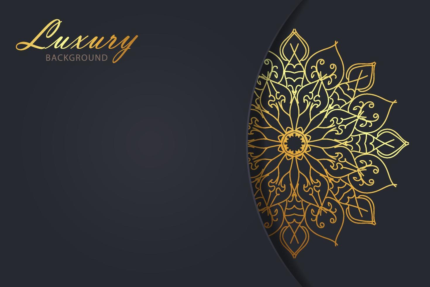 Luxurty mandala style golden pattern background. vector