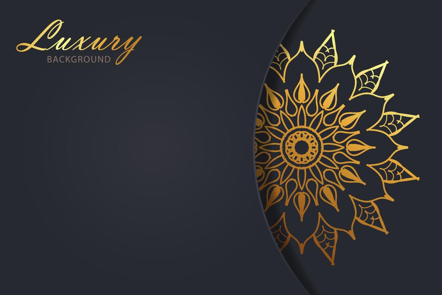Luxurty mandala style golden pattern background. vector