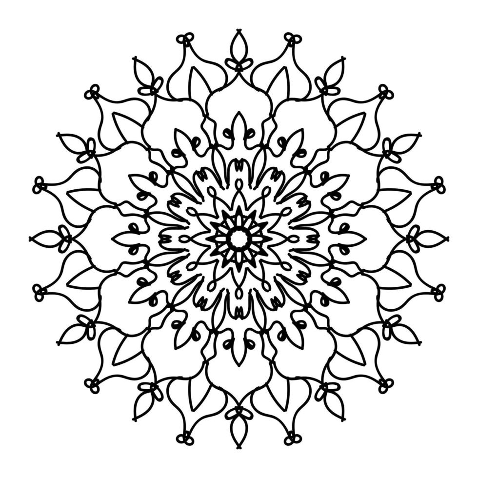 Hand drawn mandala. decoration in ethnic oriental  doodle ornament. vector