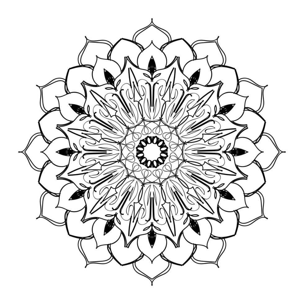 Hand drawn mandala. decoration in ethnic oriental  doodle ornament. vector