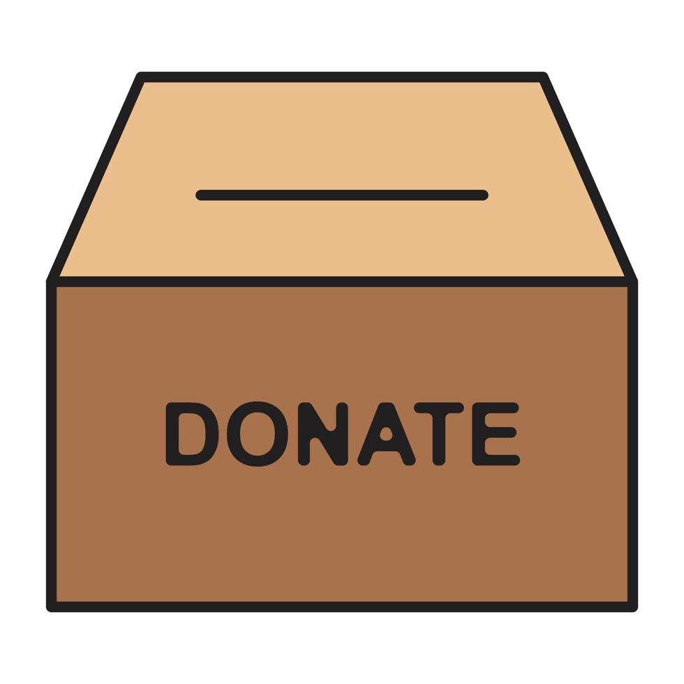 box donation vector icon
