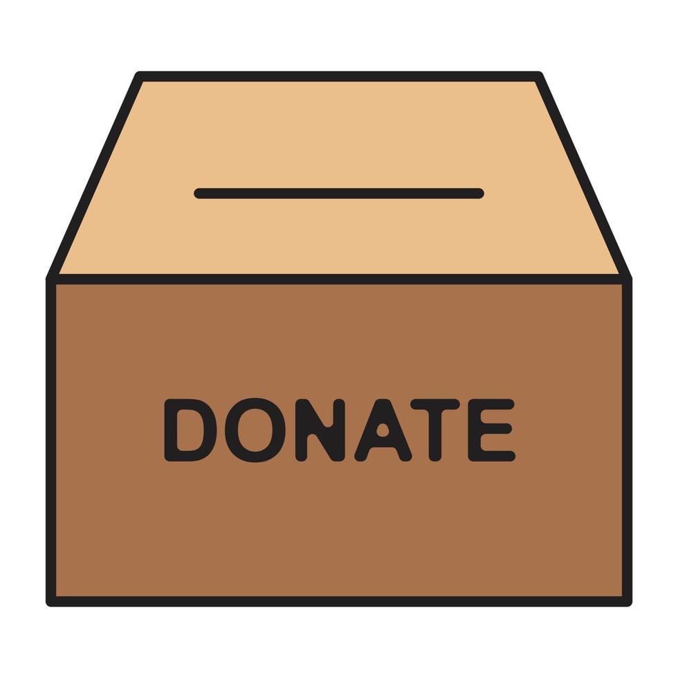 box donation vector icon