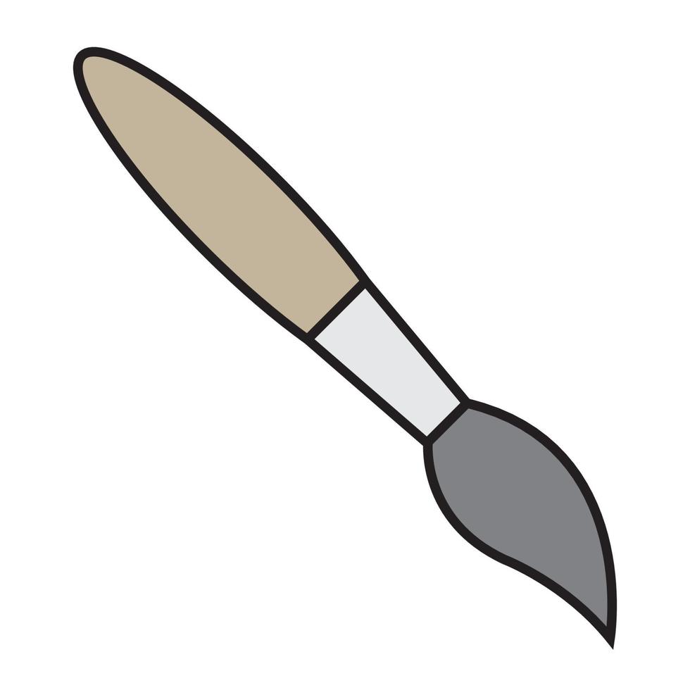 icono de pincel para sitio web, símbolo vector