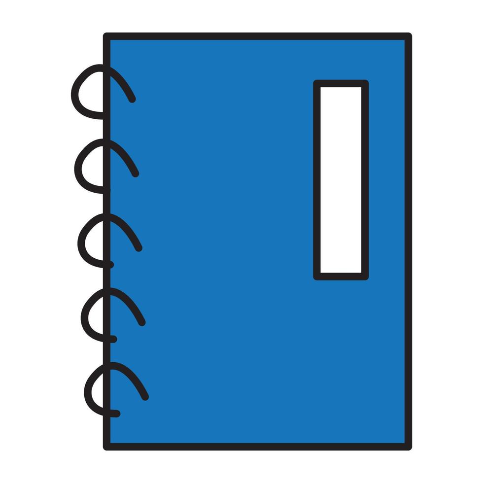 icono de cuaderno para sitio web, símbolo vector