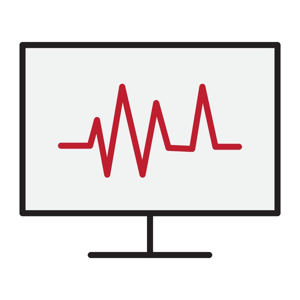 monitor hospital for website, symbol , presentation editable vector