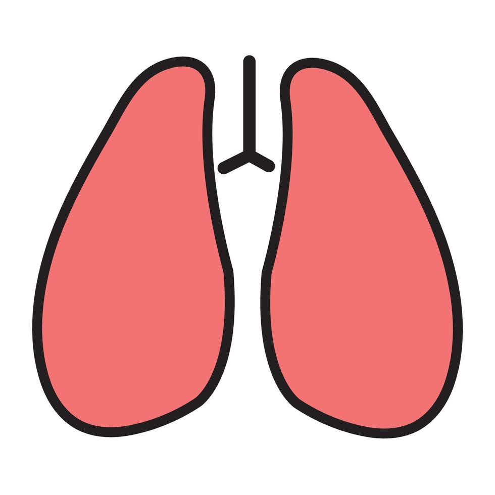 lungs icon for website, symbol , presentation editable vector