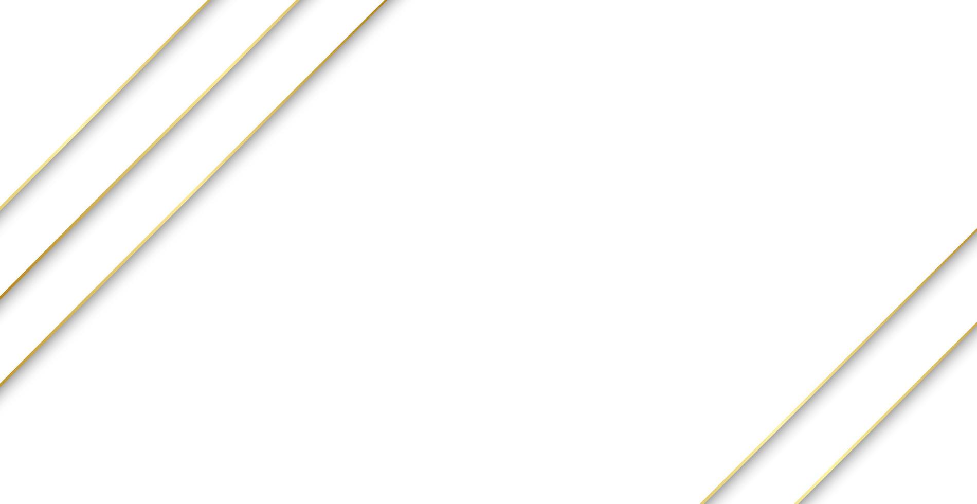 Abstract white background with golden lines - Vector