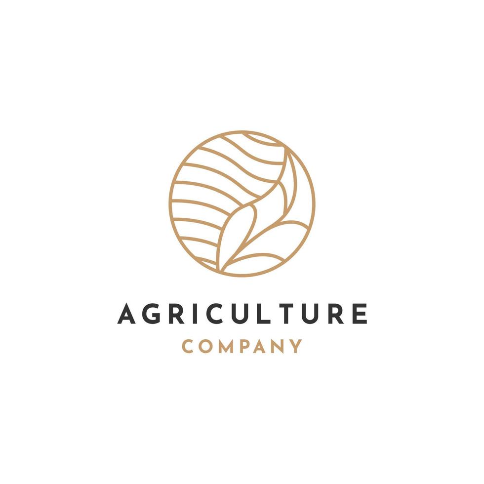 Agriculture company logo template design vector