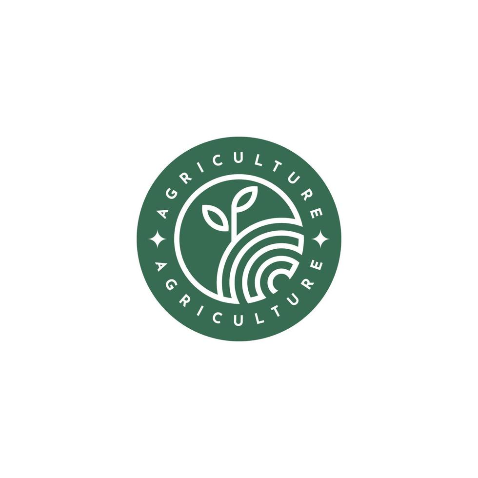 Agriculture logo nature  template design vector