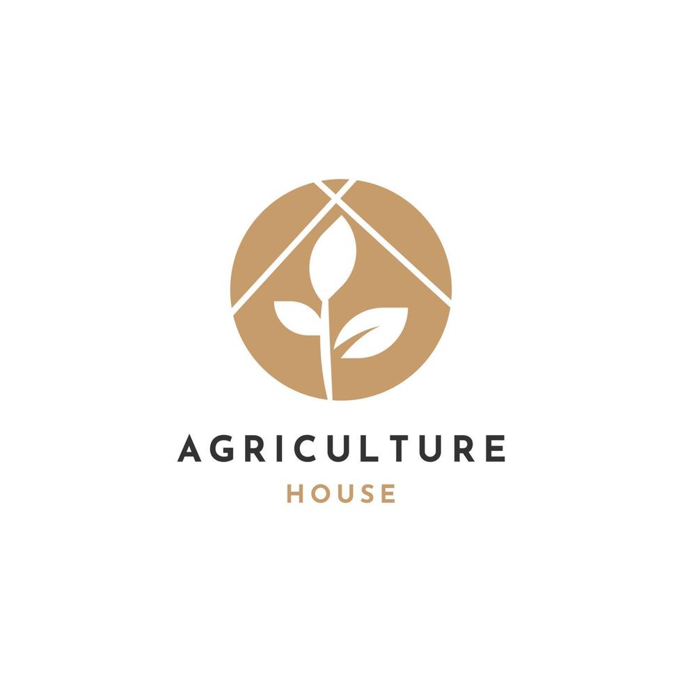 Agriculture house logo template design vector