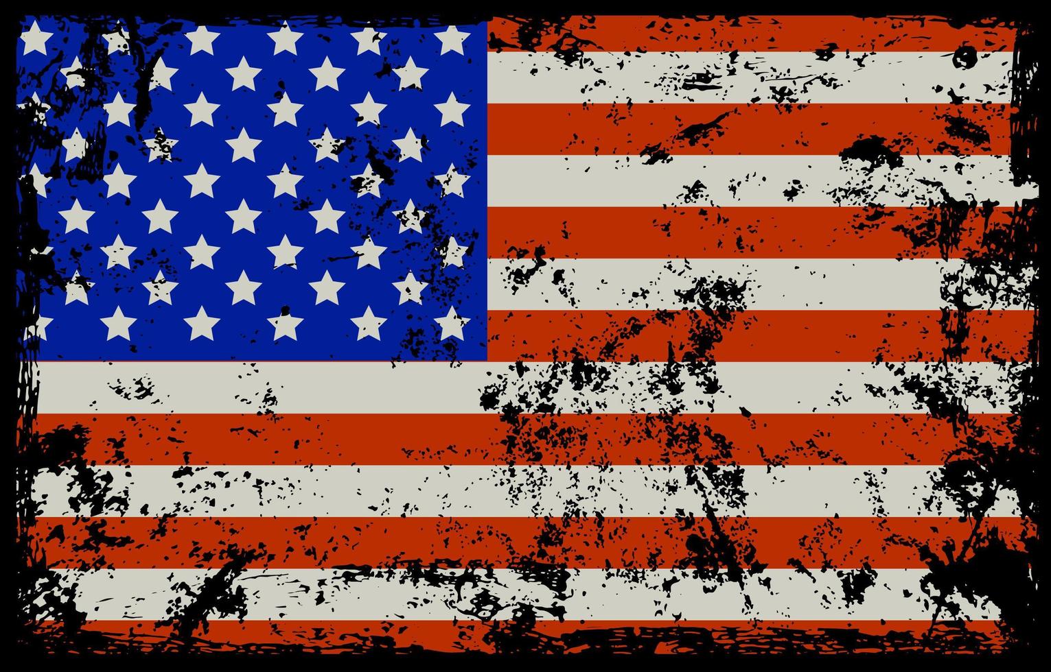 Distressed American Flag Background vector