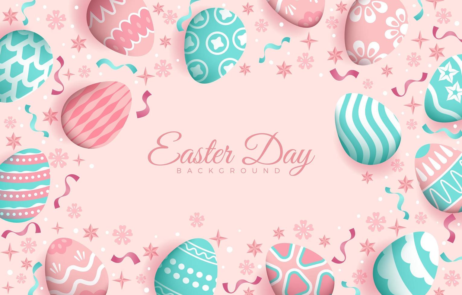 Easter Day Background Concept vector