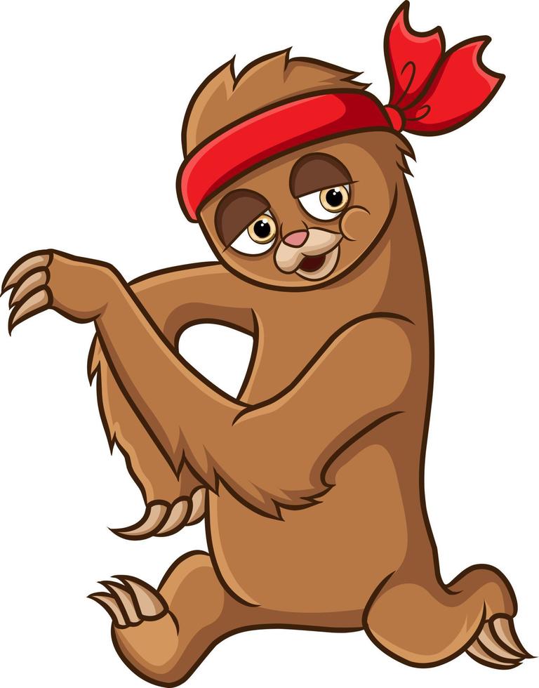 The lazy loris is running in competition very slow vector